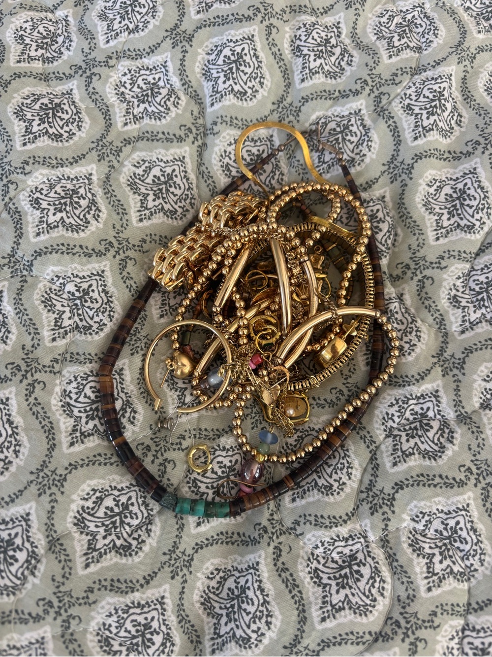Mystery Bag of Gold Plated Jewelry (necklaces, earrings, bracelets)